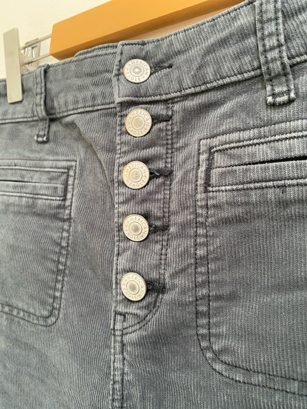 American Eagle Outfitters Dark Gray Boot Cut Corduroy Pants - Picture 3 of 11